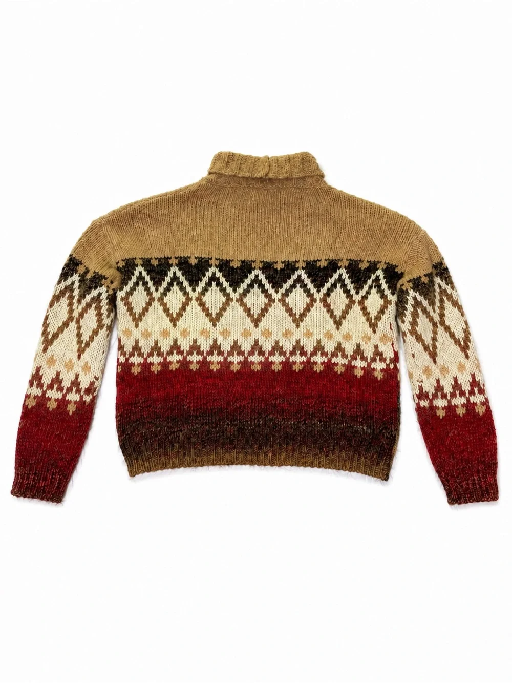 Anthropologie Elsamanda sz Large Alpaca Blend Chunky Knit Western Sweater Italy